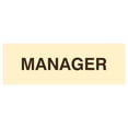thumbnail image 1 of Basic Manager Sign (Ivory/Dark Brown) - Large, 1 of 5