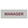 thumbnail image 1 of Basic Manager Sign (Light Grey / Burgundy) - Large, 1 of 5