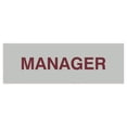 thumbnail image 1 of Basic Manager Sign (Light Grey / Burgundy) - Small, 1 of 5