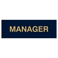 thumbnail image 1 of Basic Manager Sign (Navy Blue/Gold) - Large, 1 of 5