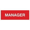 thumbnail image 1 of Basic Manager Sign (Red) - Large, 1 of 5