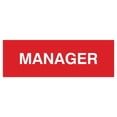 thumbnail image 1 of Basic Manager Sign (Red) - Medium, 1 of 5