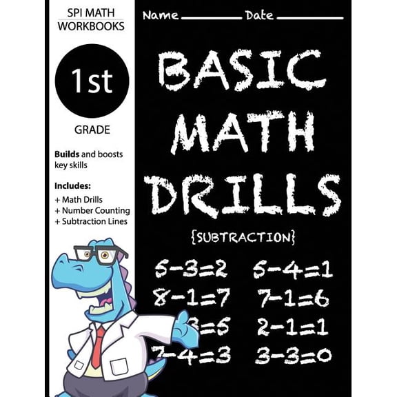 SPI Math Workbooks 1st Grade Basic Math Drills Subtraction: Builds and Boosts Key Skills Including Math Drills, Number Counting, and Subtra, Book 2, (Paperback)