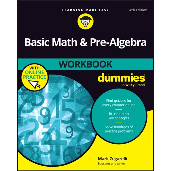 Basic Math & Pre-Algebra Workbook for Dummies, (Paperback)