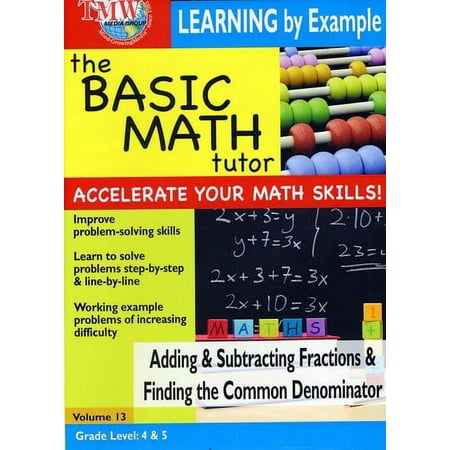Basic Math Tutor Adding & Subtracting Fractions & Finding CommonDenominator