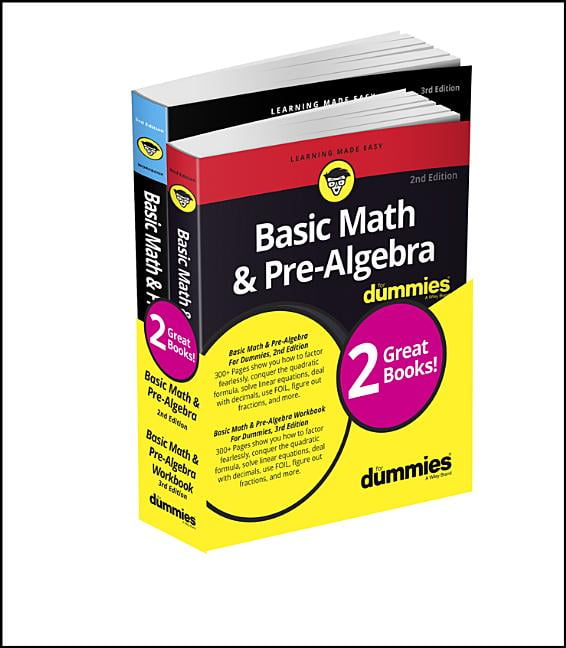 MARK ZEGARELLI Basic Math & Pre-Algebra for Dummies Book + Workbook Bundle, (Paperback)