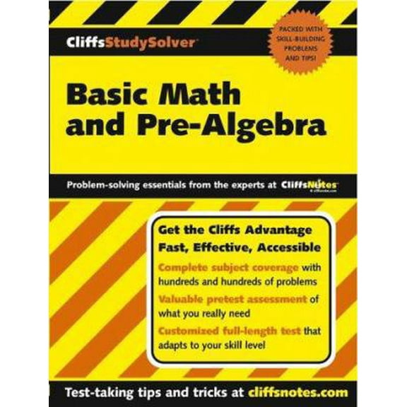 Pre-Owned Cliffs Study Solver Basic Math and Pre-Algebra (Paperback) 0764537644 9780764537646