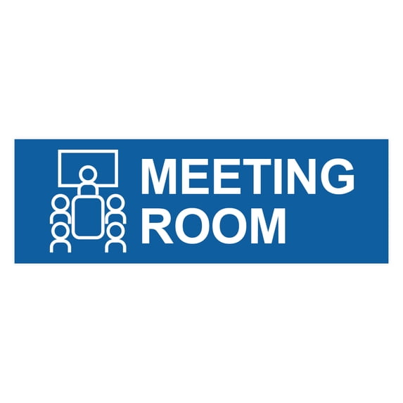 Basic Meeting Room Sign (Blue) - Large