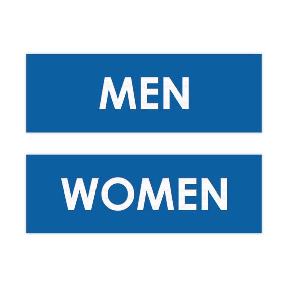 Basic Men Women Sign Set (Blue) - Large