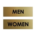 thumbnail image 1 of Basic Men Women Sign Set (Brushed Gold) - Small, 1 of 5