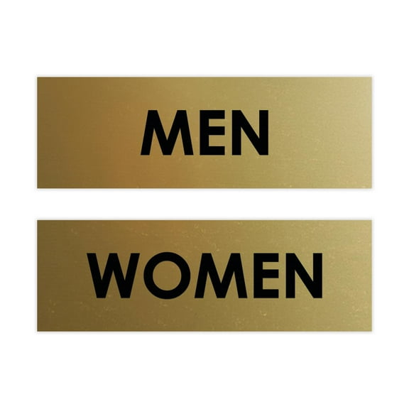 Basic Men Women Sign Set (Brushed Gold) - Small