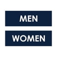 thumbnail image 1 of Basic Men Women Sign Set (Navy Blue / White) - Medium, 1 of 5