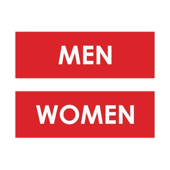 Basic Men Women Sign Set (Red) - Small