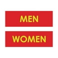 thumbnail image 1 of Basic Men Women Sign Set (Red/Yellow) - Small, 1 of 5
