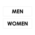 thumbnail image 1 of Basic Men Women Sign Set (White) - Large, 1 of 5