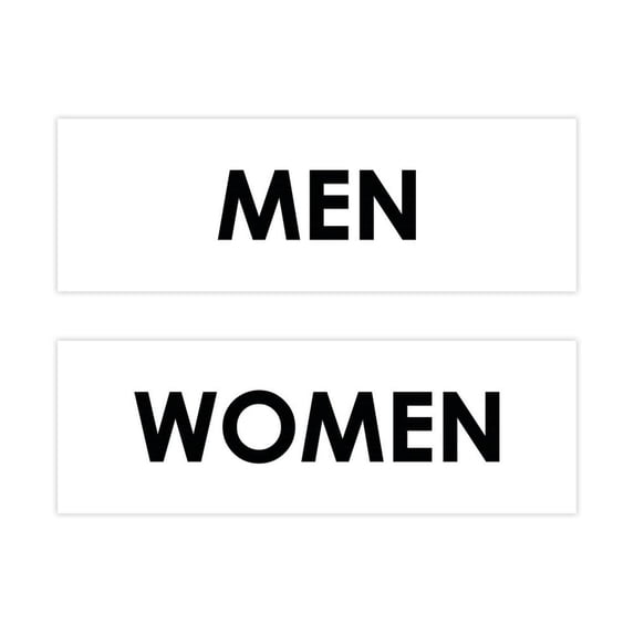Basic Men Women Sign Set (White) - Large