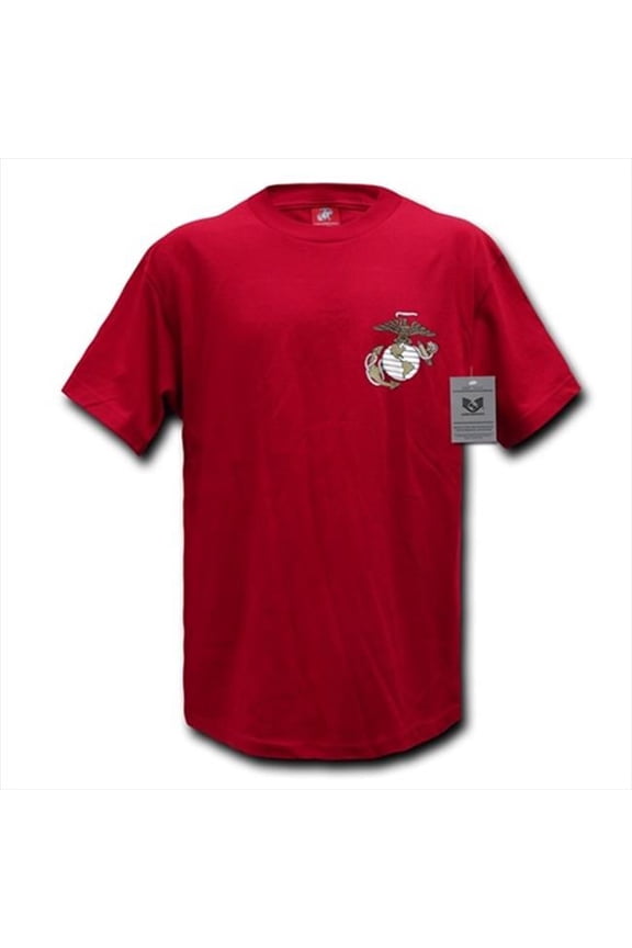 Basic Military T-Shirt, Marines, Cardinal, Medium
