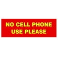 thumbnail image 1 of Basic NO CELL PHONE USE PLEASE Sign - Red / Yellow (Medium), 1 of 5