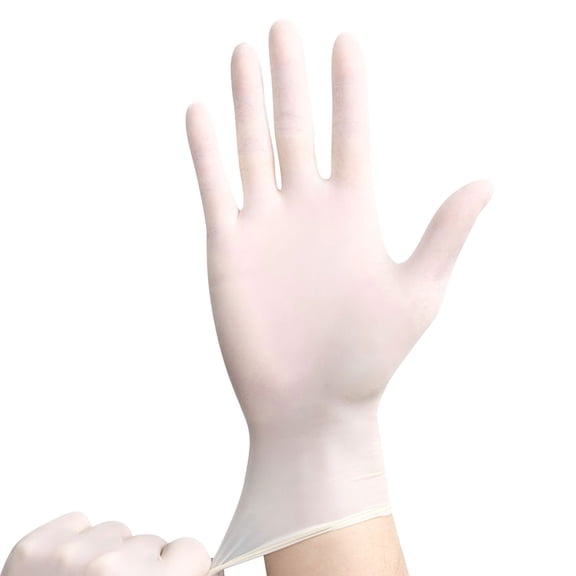Basic Nitrile Exam Heavy Duty Powder Clean Disposable White 100PCS
