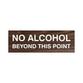 thumbnail image 1 of Basic No Alcohol Beyond This Point Sign (Walnut) - Large, 1 of 5