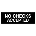 thumbnail image 1 of Basic No Checks Accepted Sign (Black) - Medium, 1 of 5