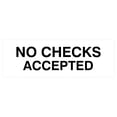 thumbnail image 1 of Basic No Checks Accepted Sign (White) - Small, 1 of 5