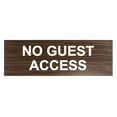 thumbnail image 1 of Basic No Guest Access Sign (Walnut) - Small, 1 of 5