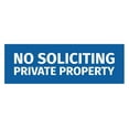 thumbnail image 1 of Basic No Soliciting Private Property Sign (Blue) - Large, 1 of 5