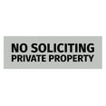 thumbnail image 1 of Basic No Soliciting Private Property Sign (Lt Gray) - Large, 1 of 5