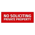 thumbnail image 1 of Basic No Soliciting Private Property Sign (Red) - Small, 1 of 5