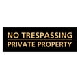 thumbnail image 1 of Basic No Trespassing Private Property Sign (Black /Gold) - Small, 1 of 5