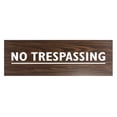 thumbnail image 1 of Basic No Trespassing Sign (Walnut) - Medium, 1 of 5
