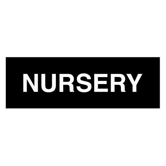 Basic Nursery Sign (Black) - Small