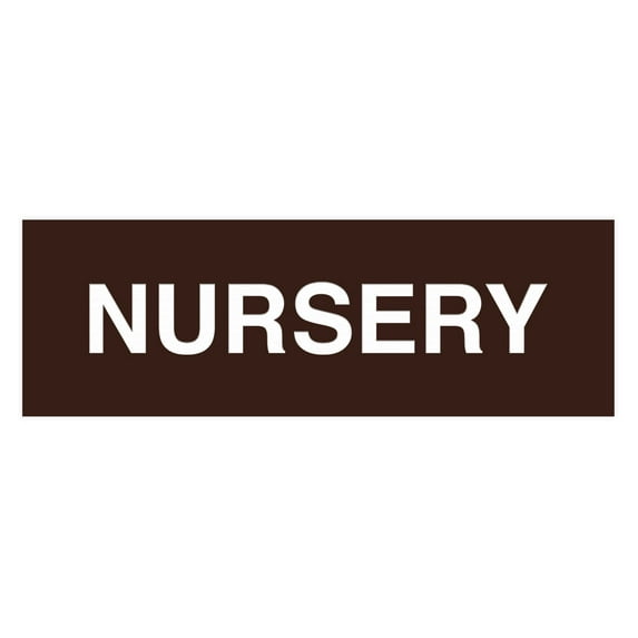 Basic Nursery Sign (Dark Brown) - Medium