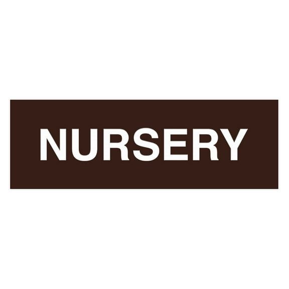 Basic Nursery Sign (Dark Brown) - Small