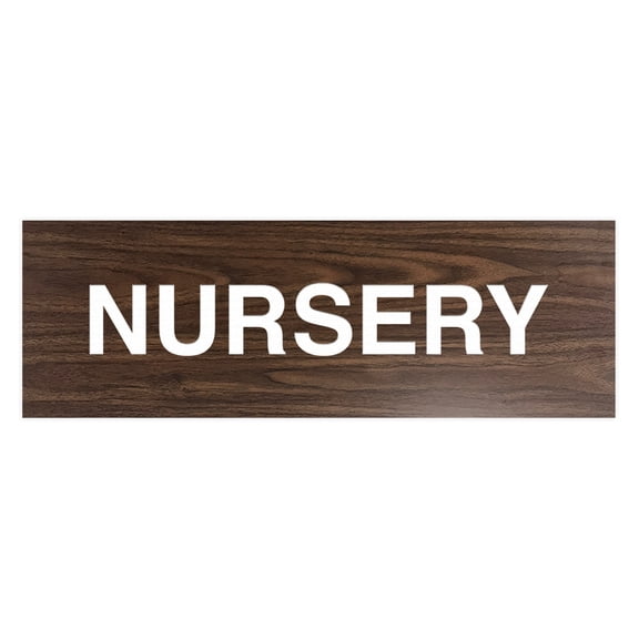 Basic Nursery Sign (Walnut) - Small