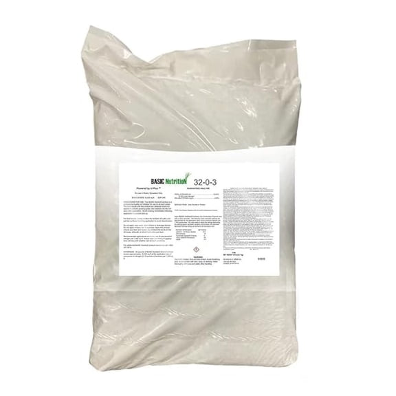 Basic Nutrition Fertilizer Stabilized Nitrogen 32-0-3 25% U-Plus 50 lb.