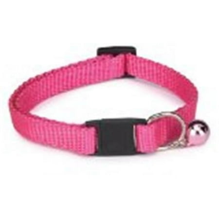 Basic Nylon Cat Collar 8-12 In Flamingo Pink