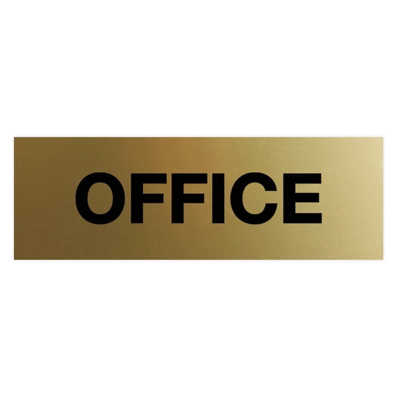 Basic Office Sign (Brushed Gold) - Medium