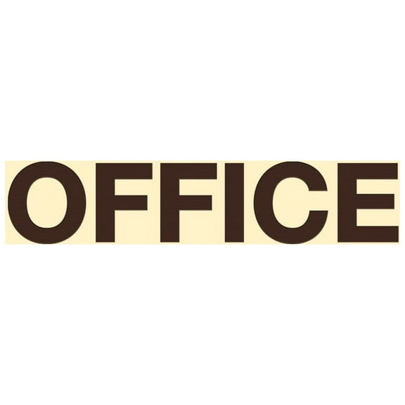 Basic Office Sign (Ivory/Dark Brown) - Medium