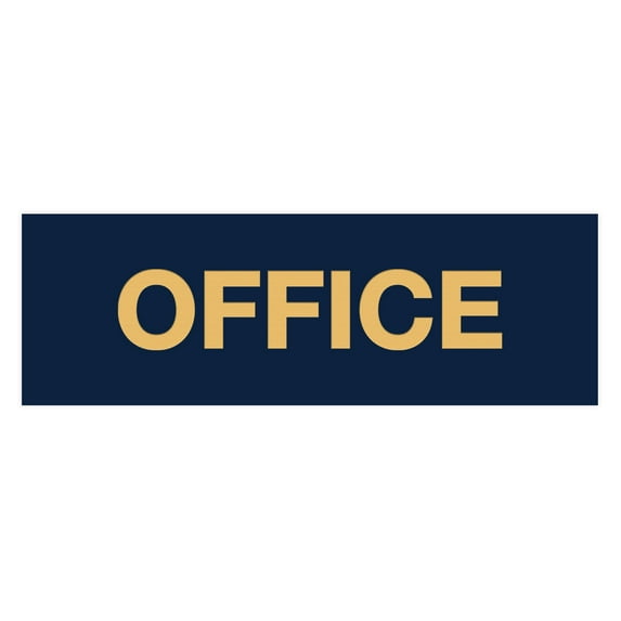 Basic Office Sign (Navy Blue/Gold) - Large
