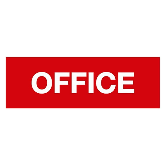 Basic Office Sign (Red) - Small