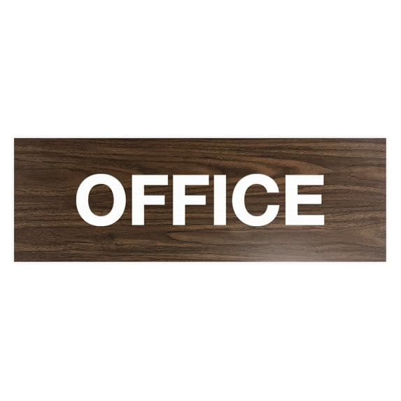 Basic Office Sign (Walnut) - Large