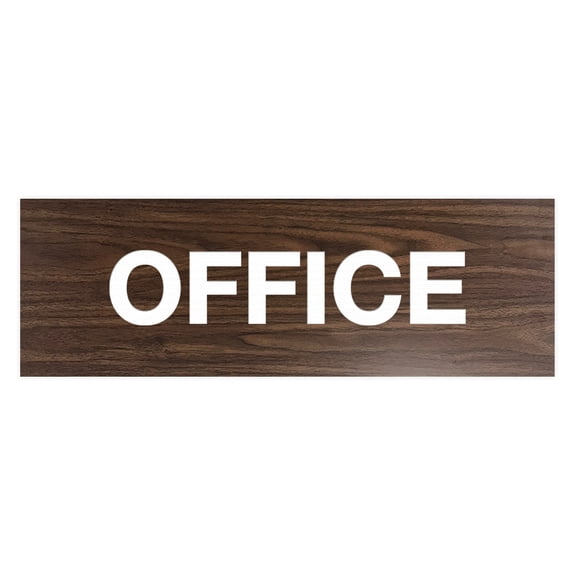 Basic Office Sign (Walnut) - Small
