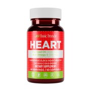 Basic Health Brands Flax Seed Oil for Heart Health, Non-GMO, Daily Essential - 90 Count