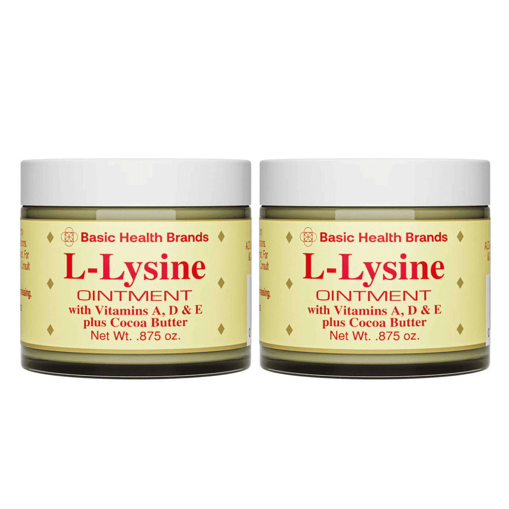 Basic Organics L-Lysine Lip Ointment, Cold Sore Relief, 0.875 oz