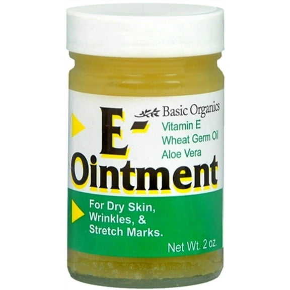 Basic Organics Soothing Ointment Wheat Germ Oil Vitamin E, 2oz, 2-Pack