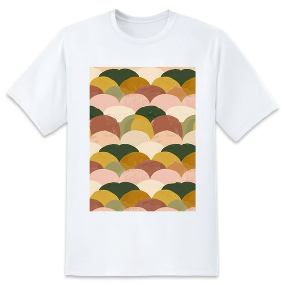 Basic Oversize Tees For WomenAbstract Loose Boyfriend Shirts Casual Blouse round neck