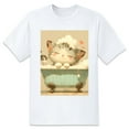 thumbnail image 1 of Basic Oversize Tees For WomenCat Loose Boyfriend Shirts Casual Blouse round neck, 1 of 5