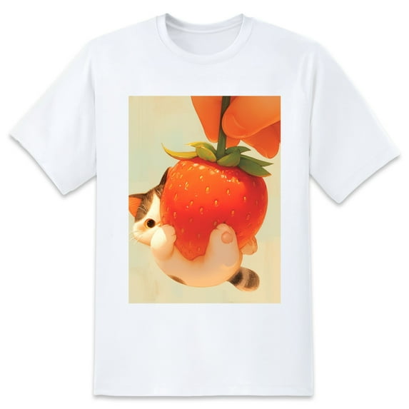 Basic Oversize Tees For WomenCat Loose Boyfriend Shirts Casual Blouse round neck